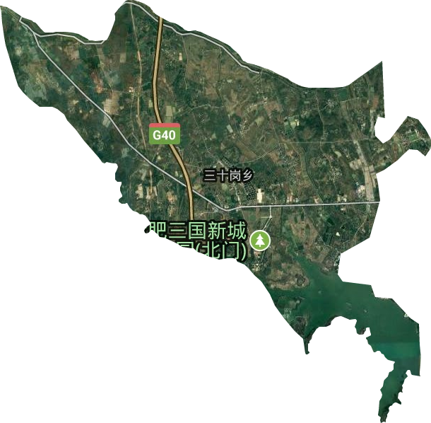 三十岗乡卫星图