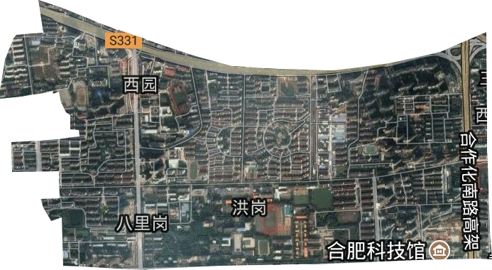 西园街道卫星图