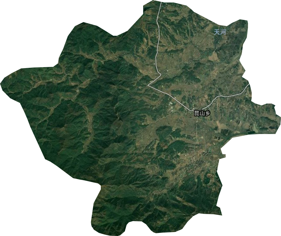 昆山乡卫星图
