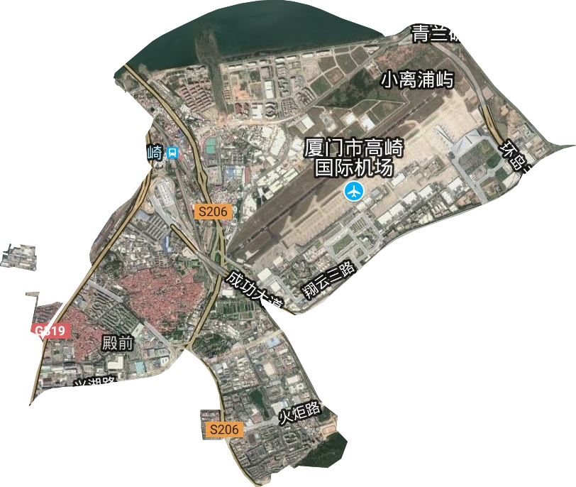 殿前街道卫星图