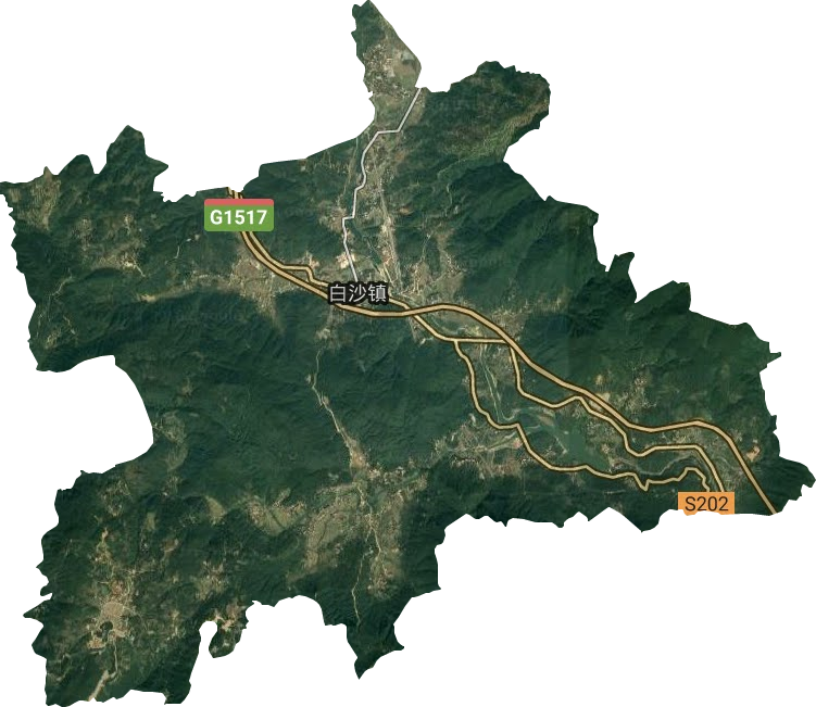 白沙镇卫星图