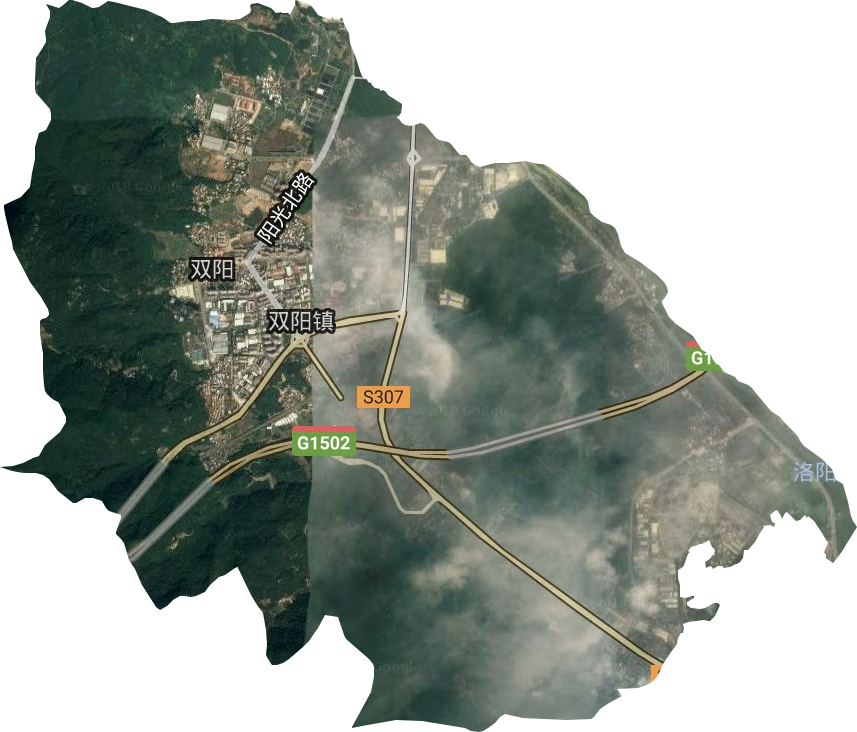 双阳街道卫星图