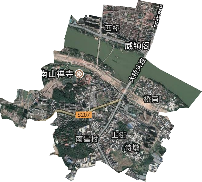 西桥街道卫星图