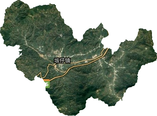 坂仔镇卫星图
