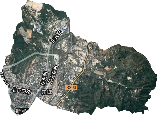 东城街道卫星图