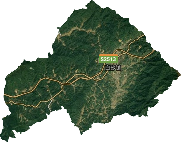 白砂镇卫星图