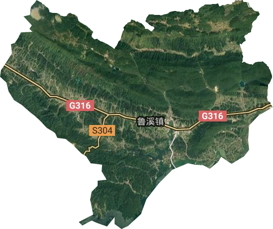 鲁溪镇卫星图