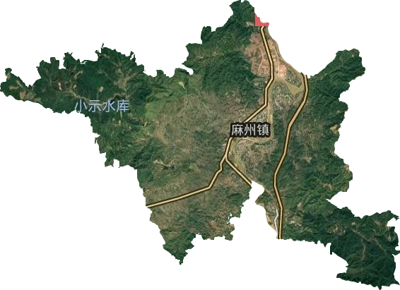 麻州镇卫星图