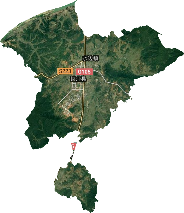 水边镇卫星图