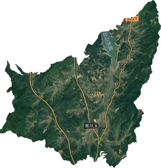 蕉坑乡卫星图