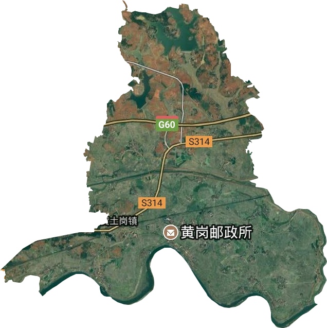 黄土岗镇卫星图