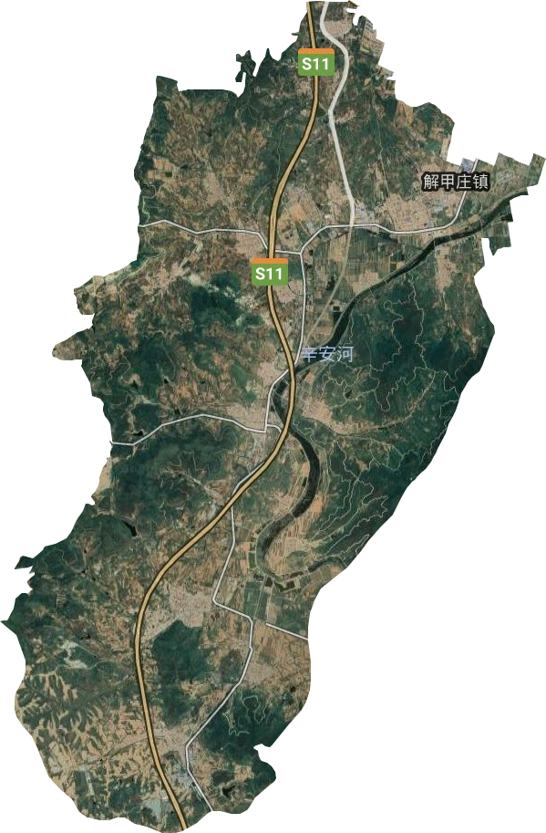 解甲庄街道卫星图
