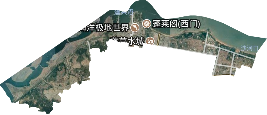 蓬莱阁街道卫星图