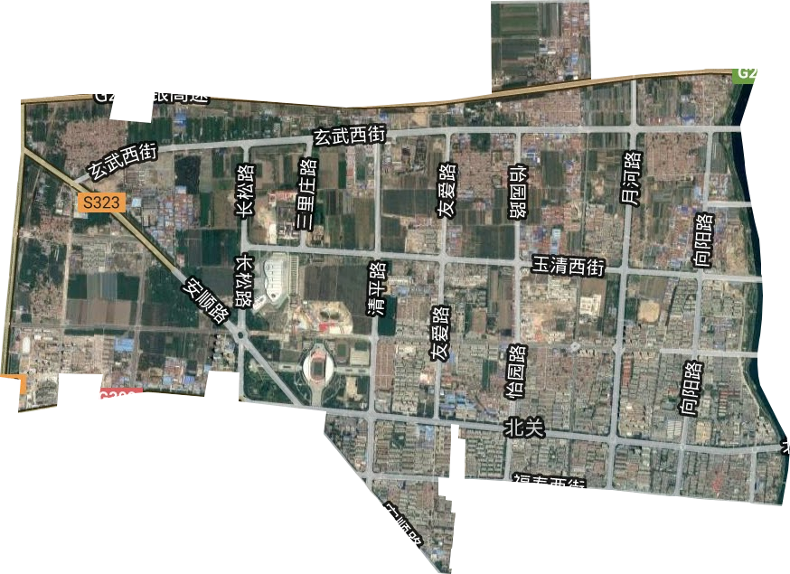 北关街道卫星图