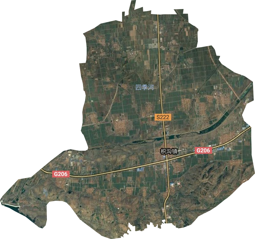 枳沟镇卫星图