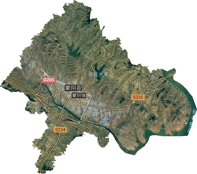 蒙阴街道卫星图
