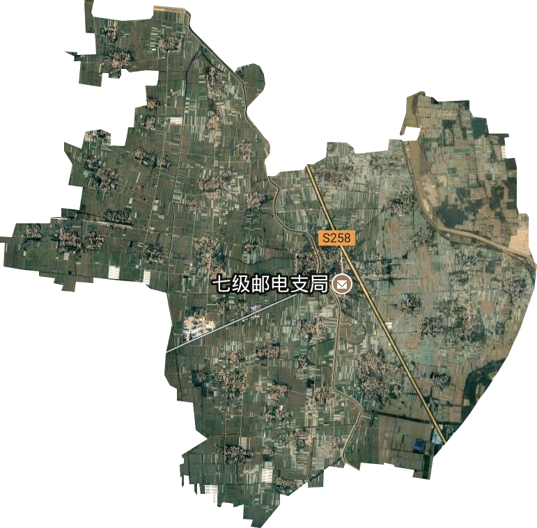 七级镇卫星图