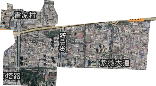 灯塔路街道卫星图
