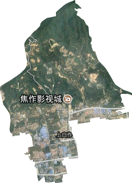 上白作街道卫星图