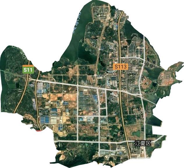 江夏区经济开发区大桥新区办事处卫星图