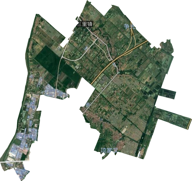 三里桥街道卫星图