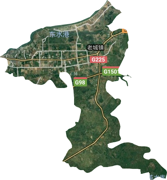 老城镇卫星图