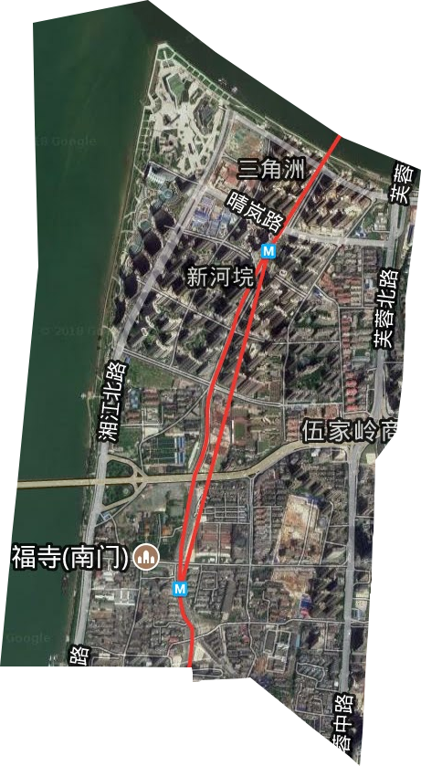 新河街道卫星图