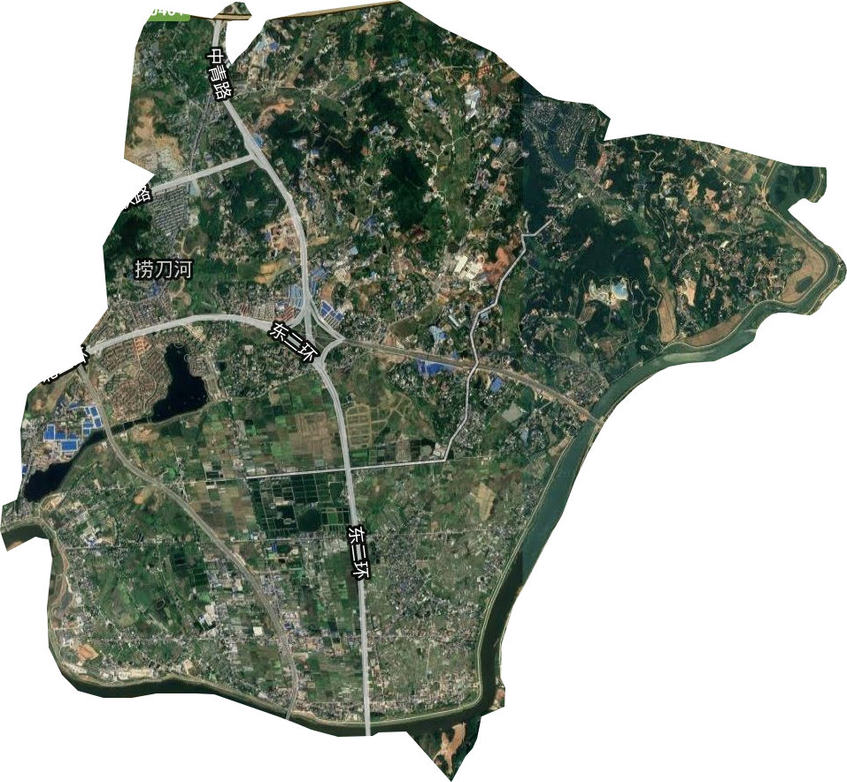 捞刀河街道卫星图