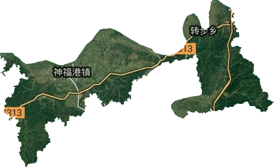 神福港镇卫星图