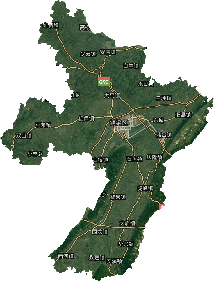 铜梁区卫星图
