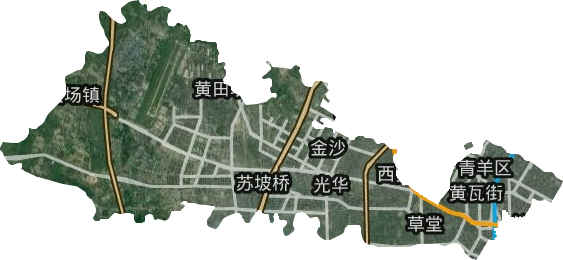 青羊区卫星图