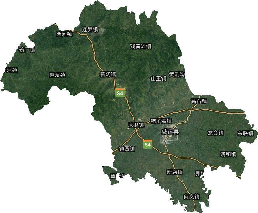 威远县卫星图