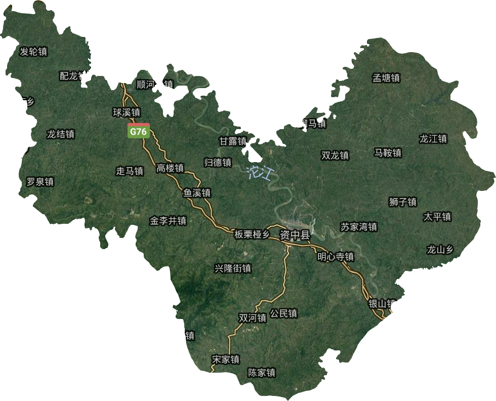 资中县卫星图