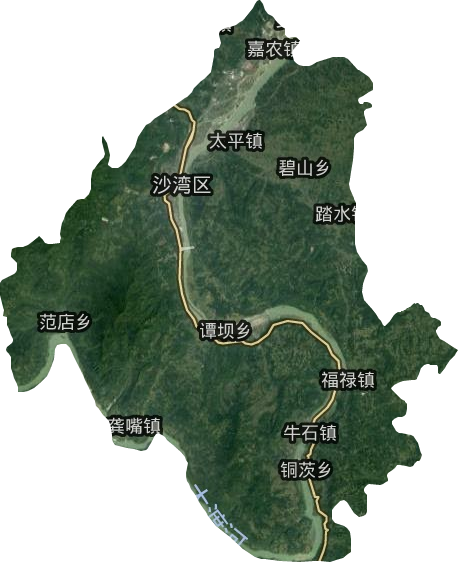 沙湾区卫星图
