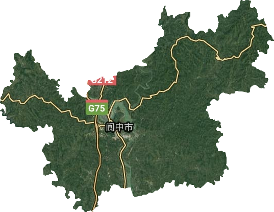 阆中市卫星图