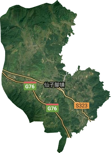仙子脚镇卫星图