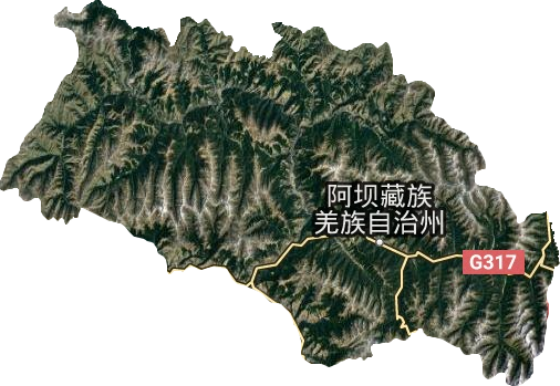马尔康市卫星图