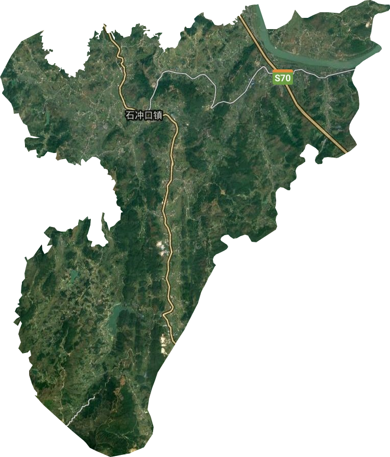 石冲口镇卫星图