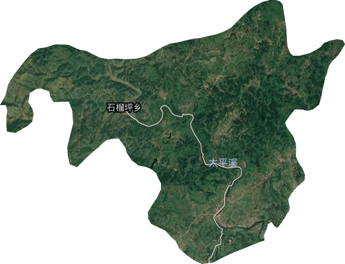 石榴坪乡卫星图