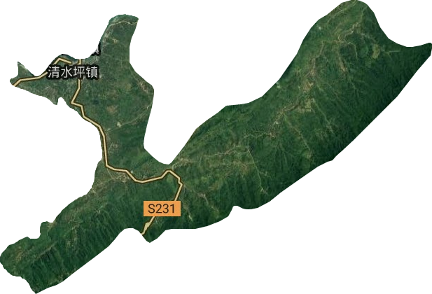 清水坪镇卫星图