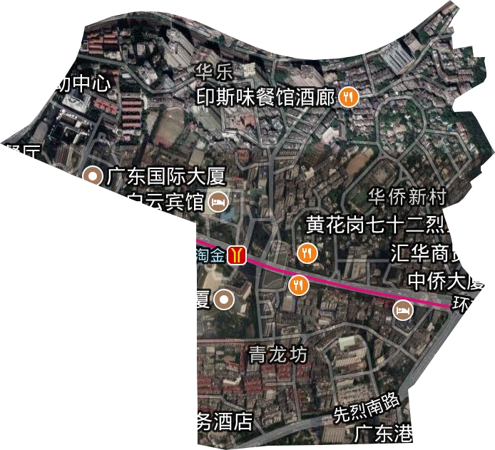 华乐街道卫星图