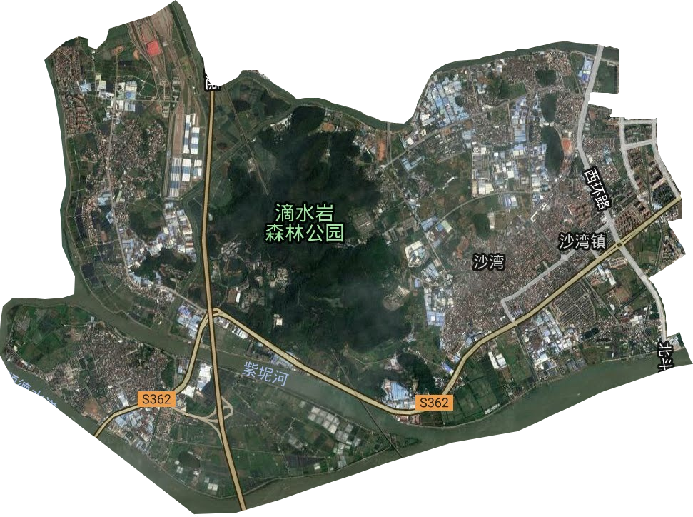 沙湾镇卫星图