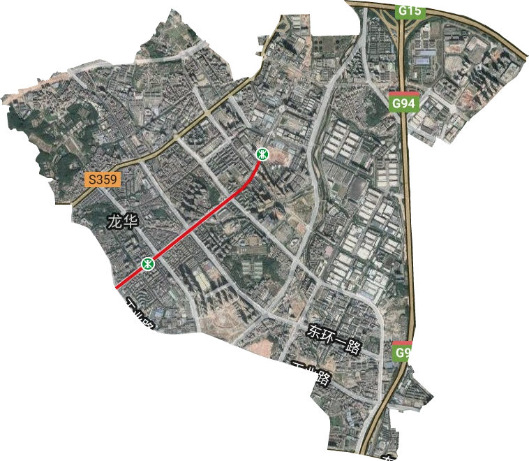 龙华街道卫星图