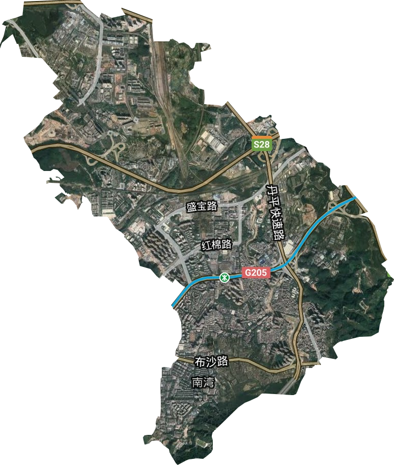南湾街道卫星图