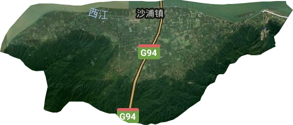 沙浦镇卫星图