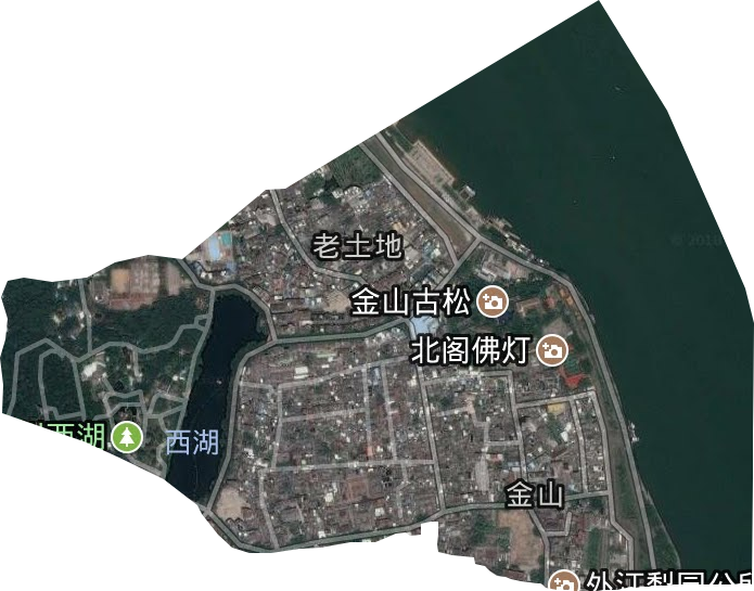 金山街道卫星图