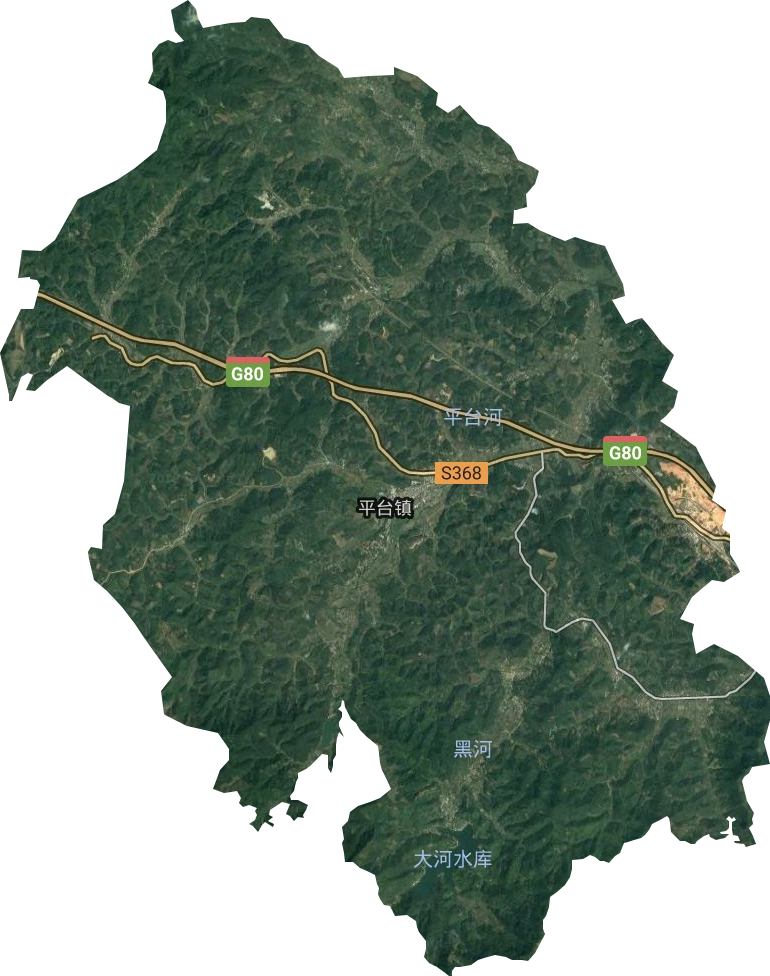 平台镇卫星图