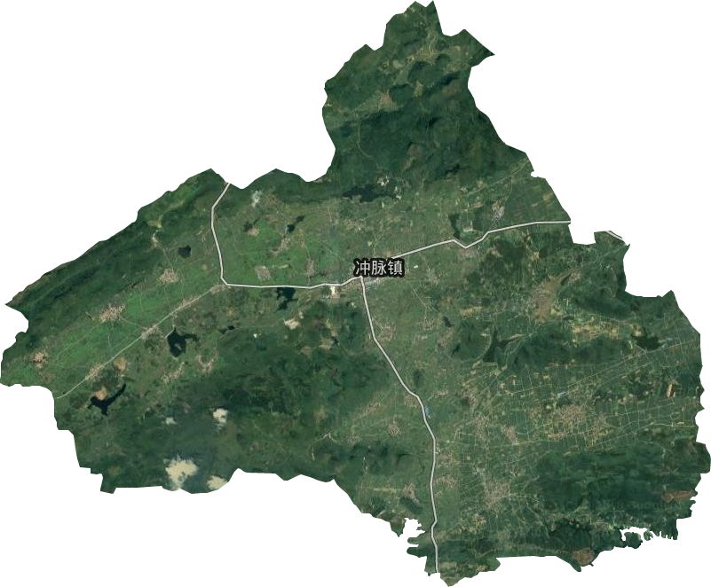 冲脉镇卫星图