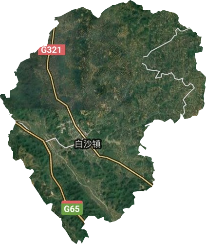 白沙镇卫星图