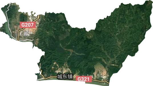 城东镇卫星图